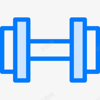 哑铃12号健身房蓝色图标图标