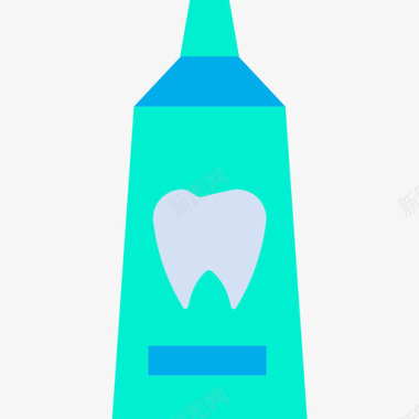 牙膏牙膏牙科14扁平图标图标