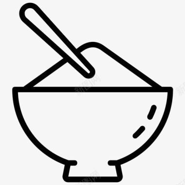 大米煮饭烹饪图标图标