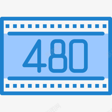480像素照片和视频12蓝色图标图标