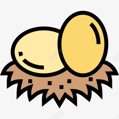 鸡蛋养殖46原色图标图标