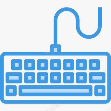 键盘计算机硬件12蓝色图标图标