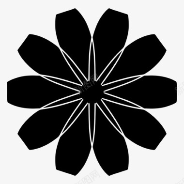五颜六色玫瑰花抽象花抽象图案创意图标图标