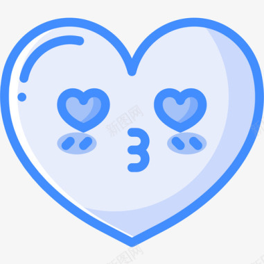 心脏心脏表情4蓝色图标图标