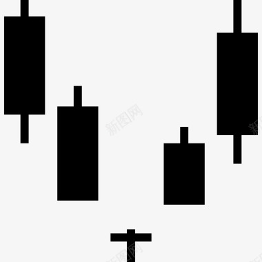 黑色信息图表蜡烛棒图表信息图表图标图标