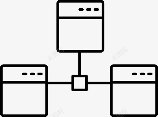 互联网矢量网络通信互联网图标图标