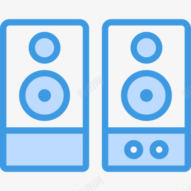 蓝色杭州标志扬声器计算机硬件12蓝色图标图标