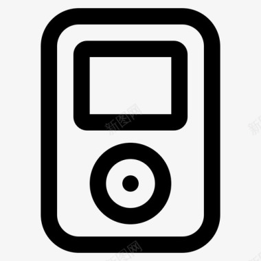 矢量线路ipod歌曲声音图标图标