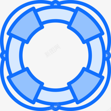 救生圈海盗44蓝色图标图标