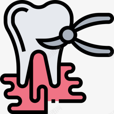 拔牙牙19线颜色图标图标