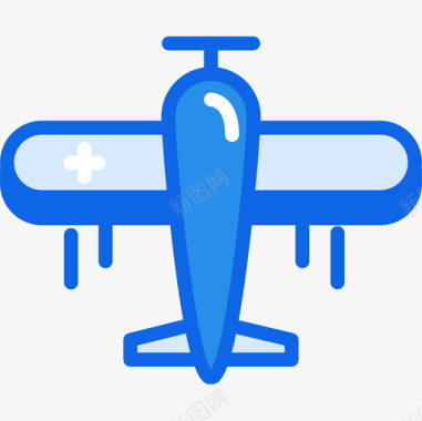 飞机军用28蓝色图标图标