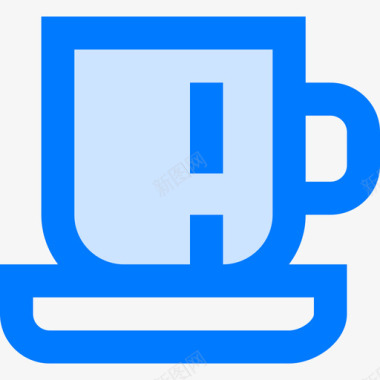 咖啡杯咖啡和茶4蓝色图标图标