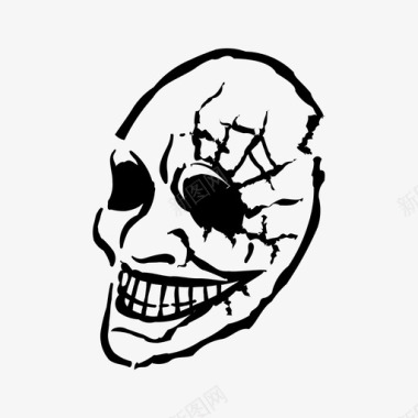 恐怖面具小丑邪恶图标图标