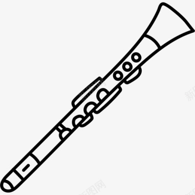 单簧管乐器18黑色图标图标