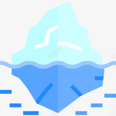 冰山污染12平坦图标图标