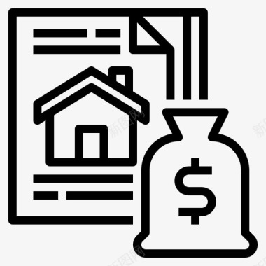 抵押房屋贷款图标图标