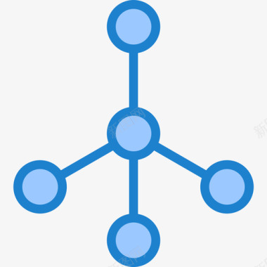 网络通讯互联网5蓝色图标图标