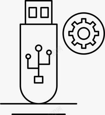 USB插头usb磁盘驱动器图标图标