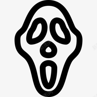 幽灵万圣节面具鬼魂恐怖图标图标