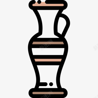 花瓶家装19线颜色图标图标