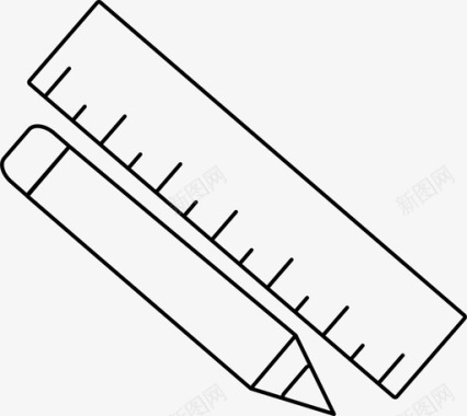 量尺子秤铅笔尺子图标图标