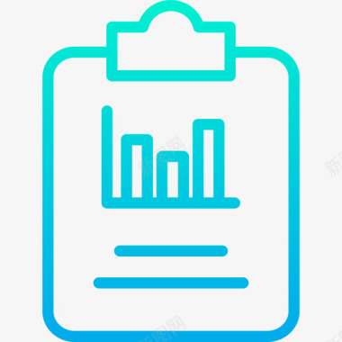 科学观察剪贴板数据科学5渐变图标图标