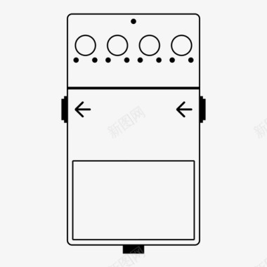 吉他踏板超速踏板低音效果图标图标