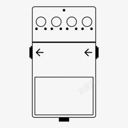 吉他踏板超速踏板低音效果图标高清图片