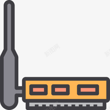 计算机滑块Wifi计算机硬件11线性颜色图标图标