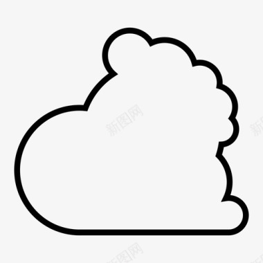 大气云大气气泡图标图标