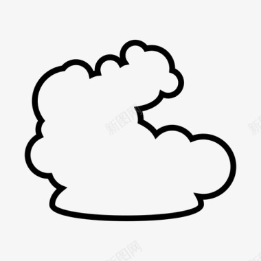 气泡标志云气泡雾图标图标