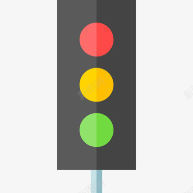 红绿灯火车站4平坦图标图标