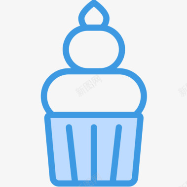 纸杯蛋糕节日5蓝色图标图标