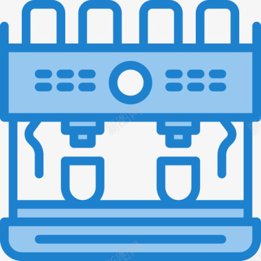 太平洋咖啡咖啡机咖啡店76蓝色图标图标