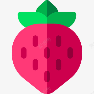 粉色草莓背景草莓种植43平坦图标图标