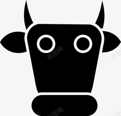 公牛装饰品动物图标图标