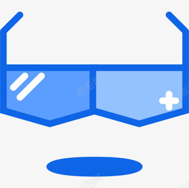 3d眼镜游戏55蓝色图标图标