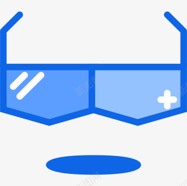 眼镜男生3d眼镜游戏55蓝色图标图标