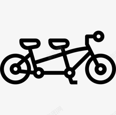 串联自行车20直线图标图标