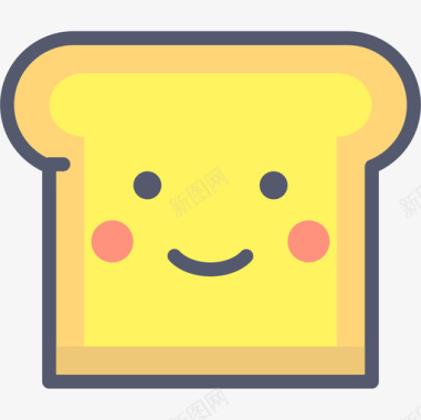面包美食家原色图标图标