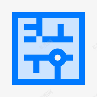 纯净蓝色奇普控制论蓝色图标图标
