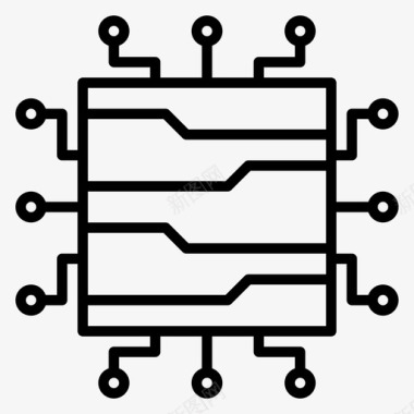 伤口处理芯片数据网络图标图标