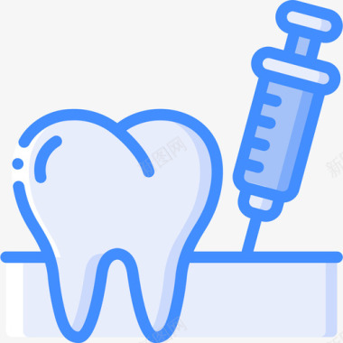 小牙齿牙齿牙科7蓝色图标图标