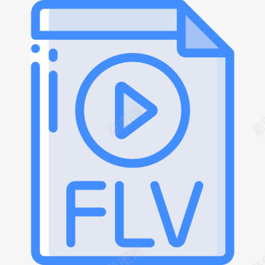 海报设计制作Flv视频制作7蓝色图标图标