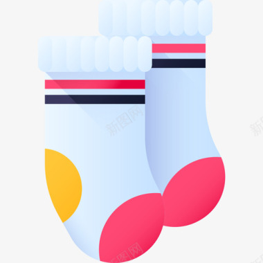 袜子袜子冬季68彩色图标图标