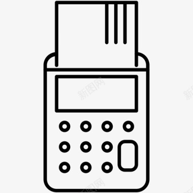 扁平化办公标志计算器会计商务图标图标