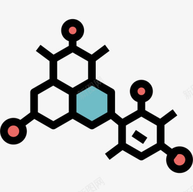 分子ca分子科学91线性颜色图标图标