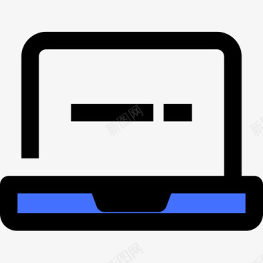 笔记本电脑创意8蓝色图标图标