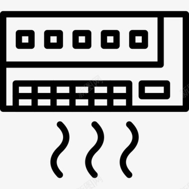 红色空调被空调12户线性图标图标