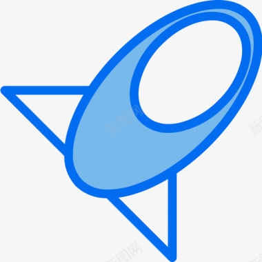 火箭玩具8蓝色图标图标